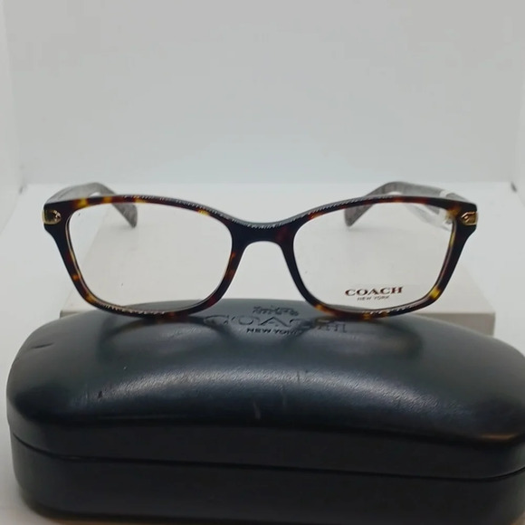 NWT women's COACH EYEGLASS FRAMES HC6065 dark tortoise - Picture 1 of 4